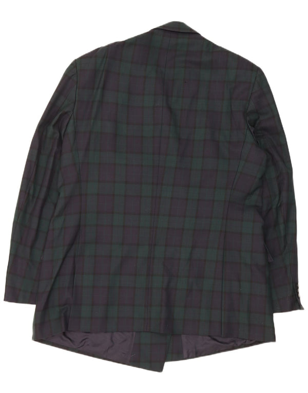 Vittorio Veneto Womens Blazer Jacket UK 18 XL Navy Blue Check