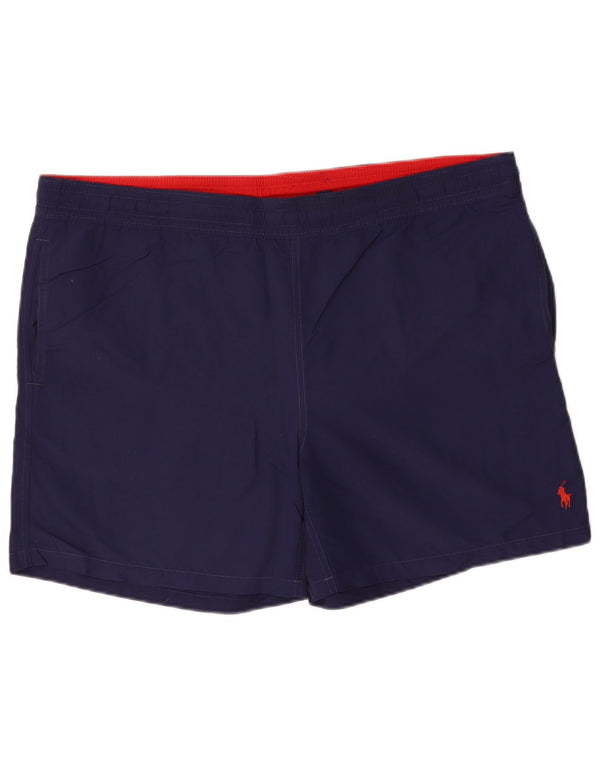 POLO RALPH LAUREN Mens Swimming Shorts Large  Navy Blue Nylon