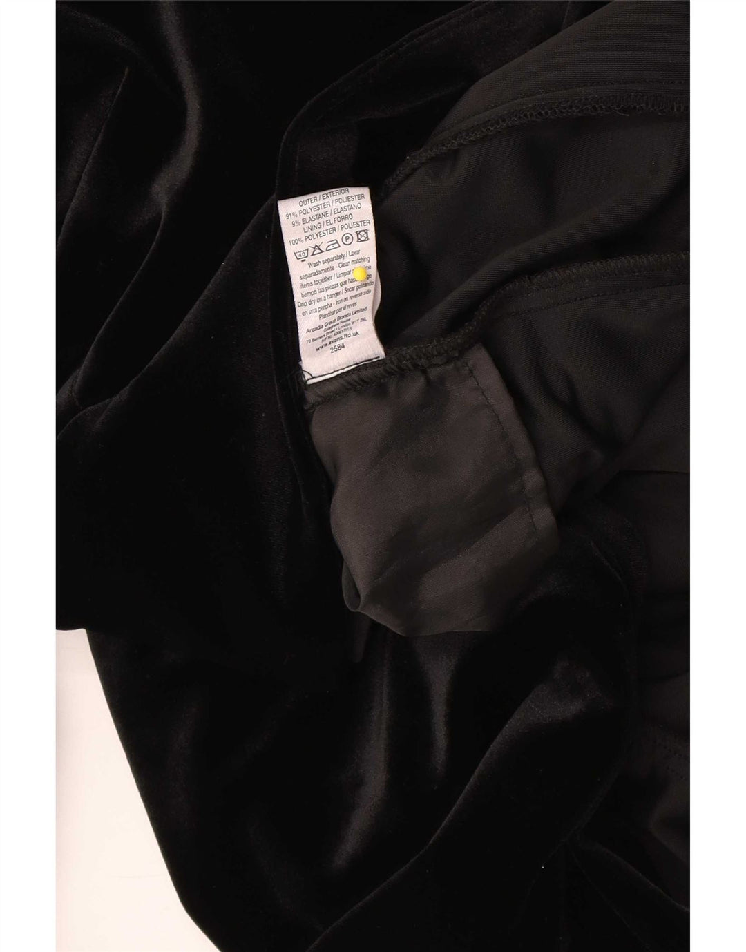 Vintage Womens Velvet Overcoat UK 16 Large Black Polyester