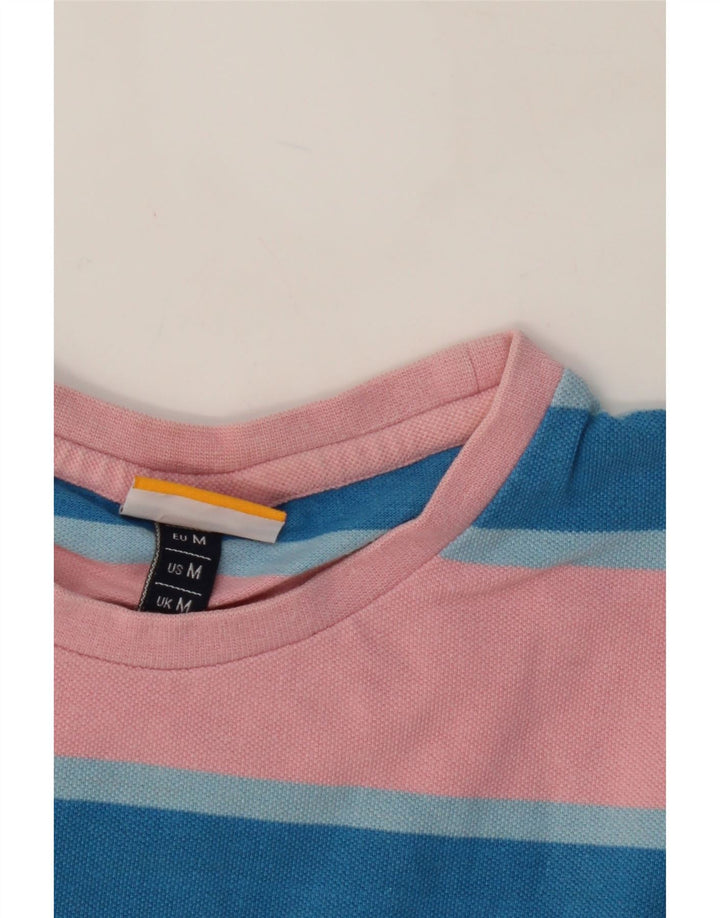 ELLESSE Mens T-Shirt Top Medium Pink Striped Vintage Ellesse and Second-Hand Ellesse from Messina Hembry 