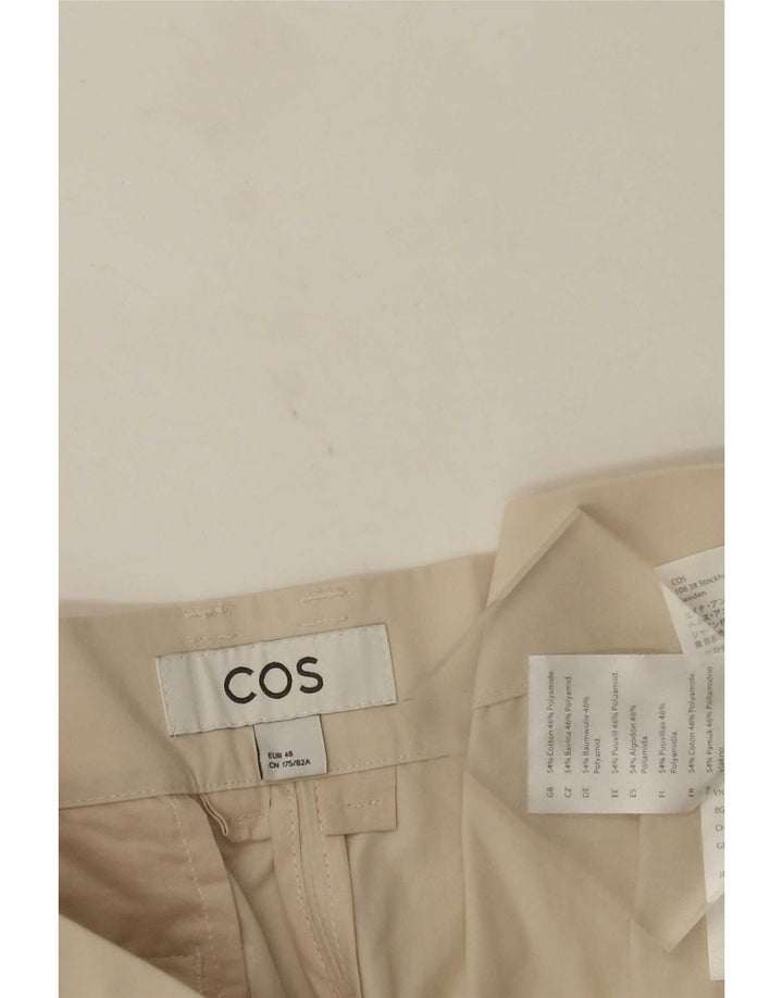 Cos Mens Pegged Cargo Trousers EU 48 Medium W32 L28 Beige Cotton