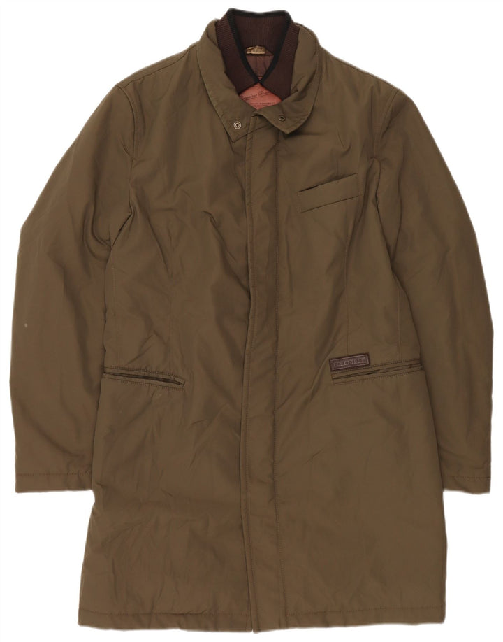 The Bridge Mens Padded Windbreaker Coat IT 48 Medium Khaki Polyamide