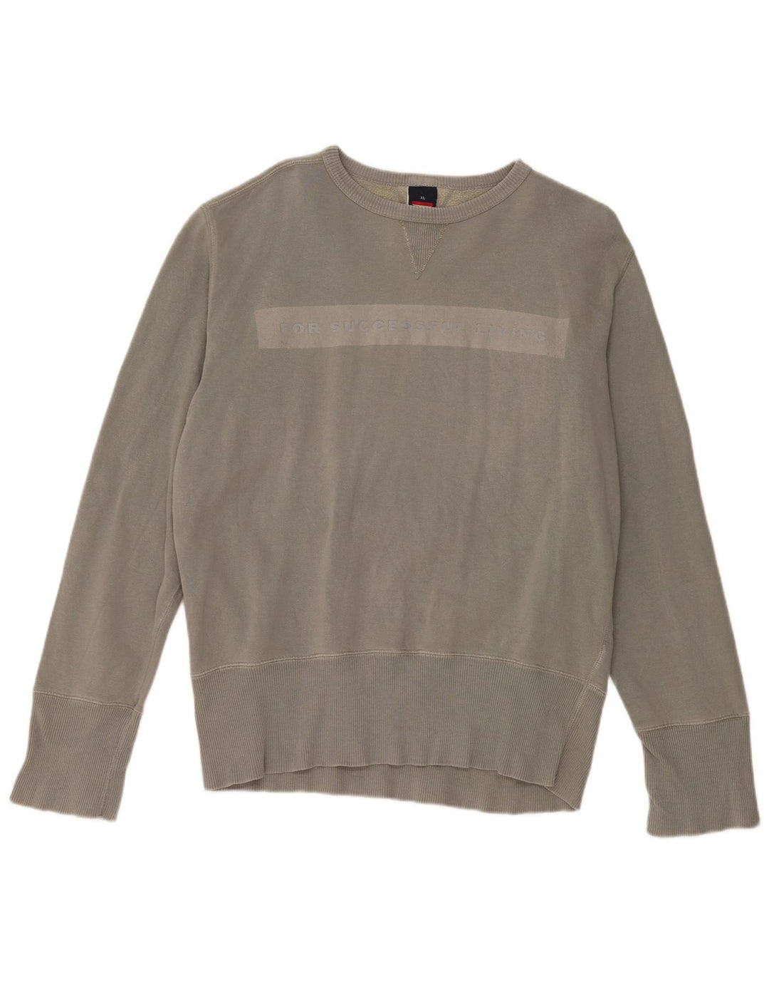 Diesel Mens Graphic Sweatshirt Jumper XL Grey