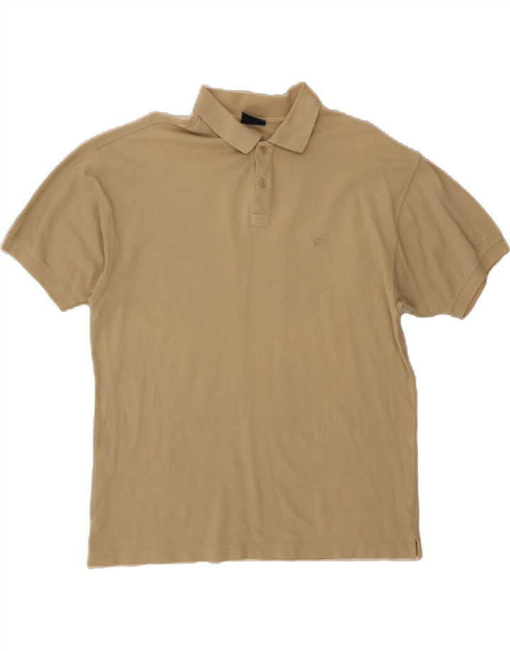 CHAMPION Mens Polo Shirt Large Beige Cotton Vintage Champion and Second-Hand Champion from Messina Hembry 
