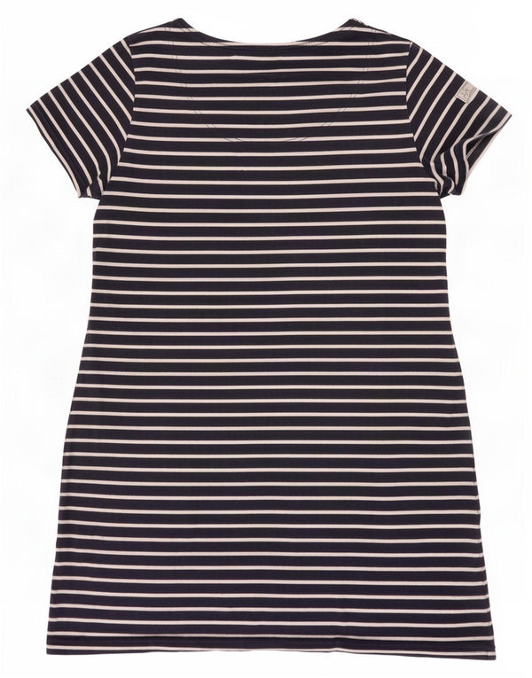Joules Womens T-Shirt Dress UK 18 XL Navy Blue Striped Cotton