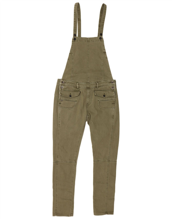 G-STAR Womens Dungarees Slim Jeans Small W32 L27 Khaki Cotton