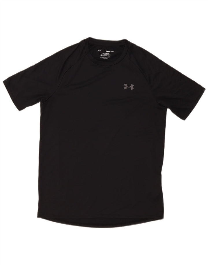 Under Armour Mens T-Shirt Top Small Black Polyester