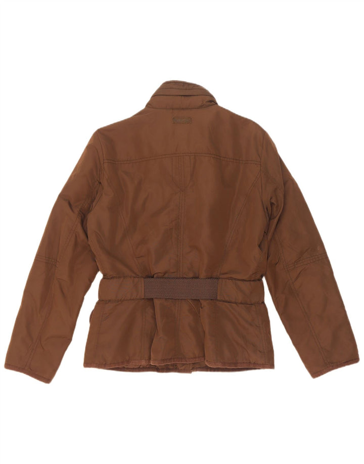 Marlboro Classics Womens Hooded Utility Jacket EU 42 Large Brown Nylon