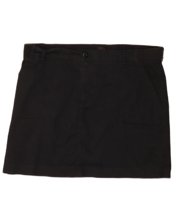 Lee Womens Low Waist Mini Skirt UK 20 2XL W40 Black Cotton