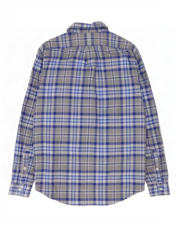 Ralph Lauren Mens Custom Fit Shirt Large Grey Check Cotton