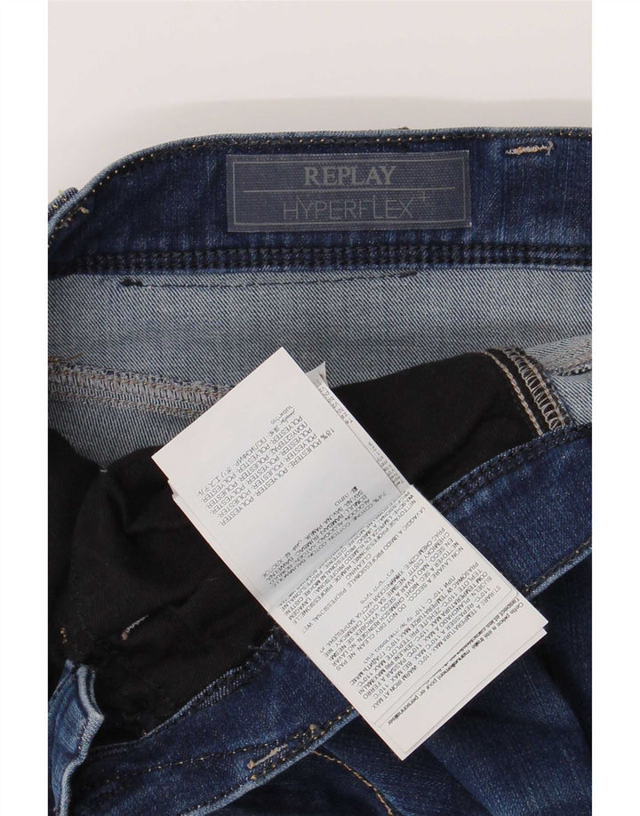 Replay Mens Slim Jeans W28 L30 Blue Cotton