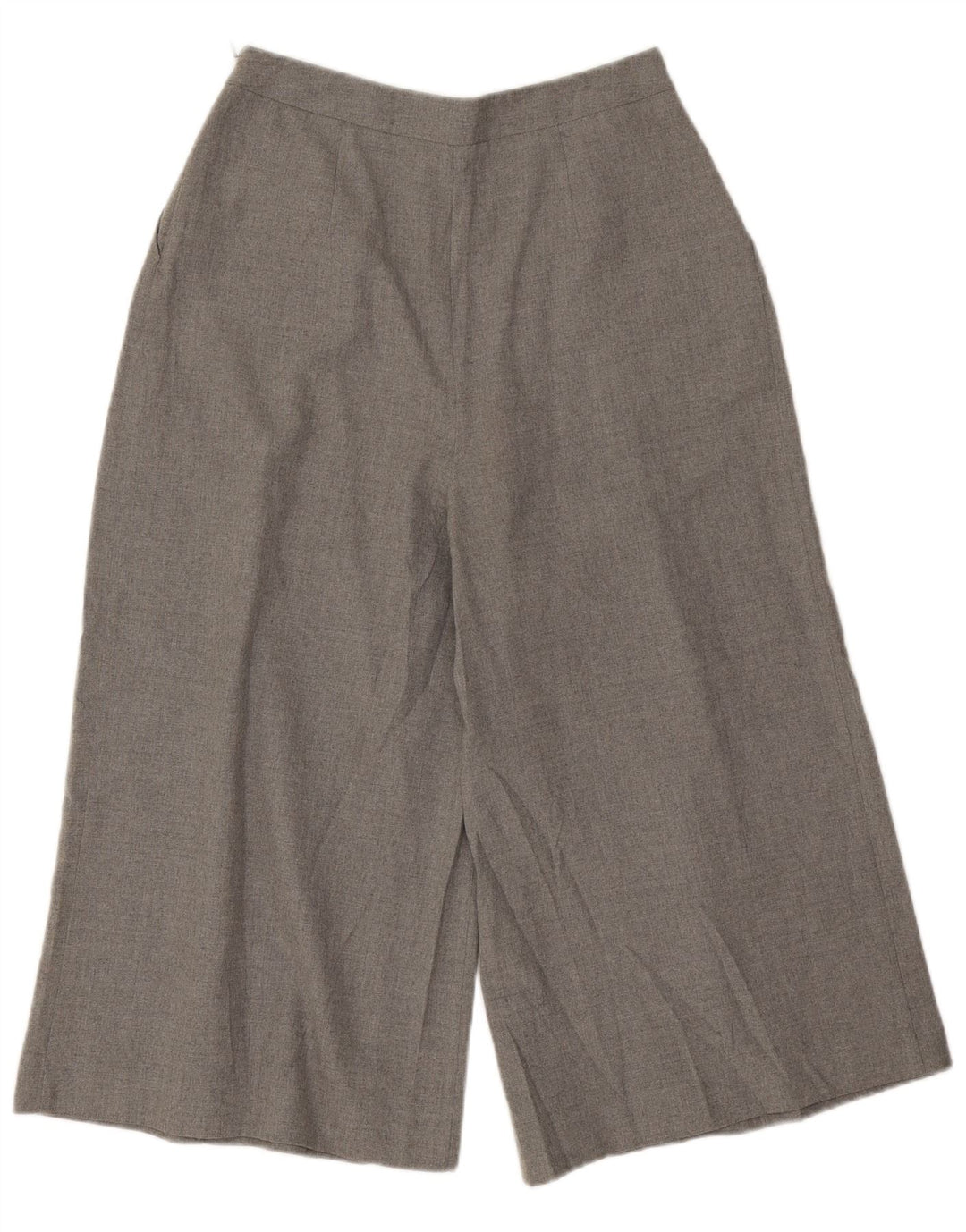 Zara Womens Cullotes Capri Trousers Small W26 L19 Grey Flecked Polyester