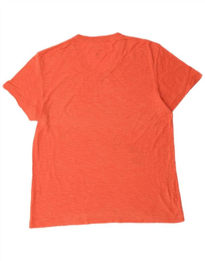 CALVIN KLEIN Mens T-Shirt Top Medium Orange Cotton