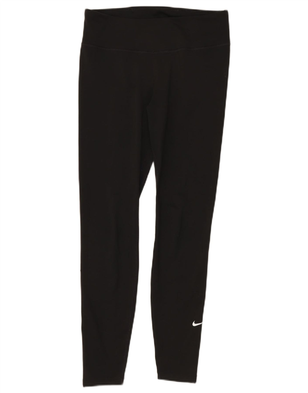 NIKE Womens Dri Fit Leggings UK 12 Medium  Black Polyester