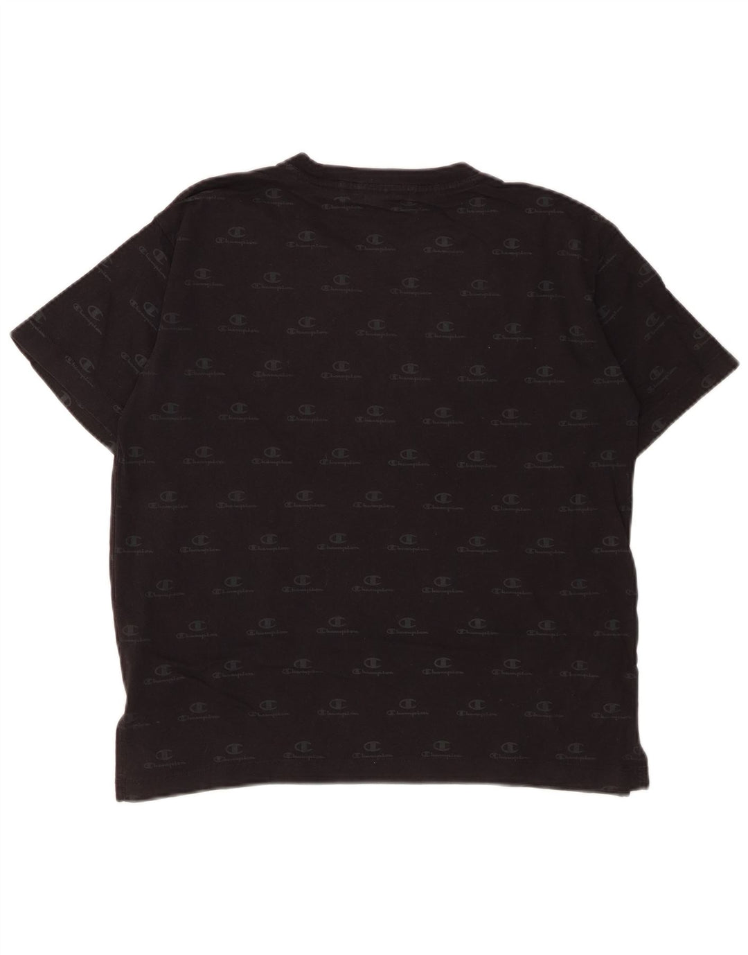 CHAMPION Womens Oversized Graphic T-Shirt Top UK 10 Small Black Cotton