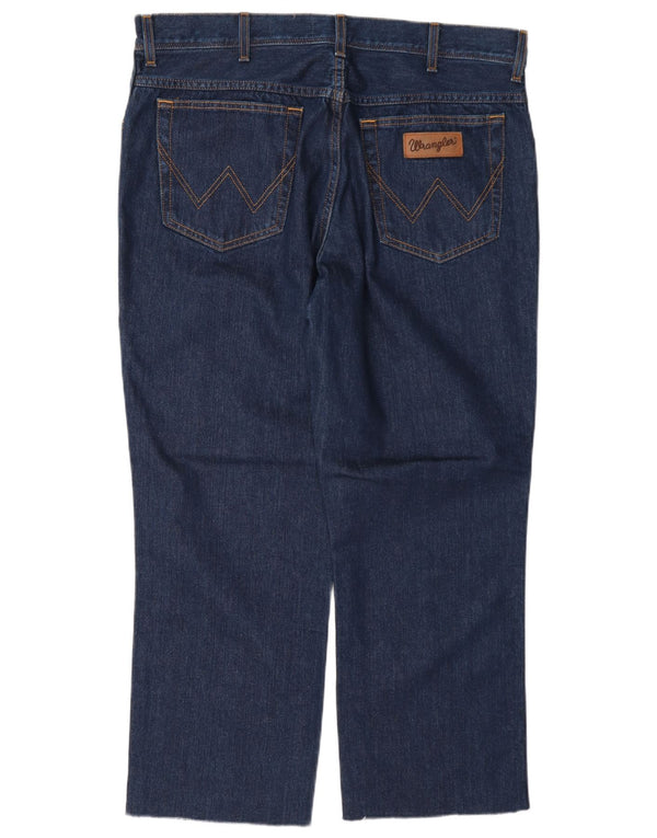 Wrangler Mens Texas Straight Jeans W38 L27 Navy Blue Cotton