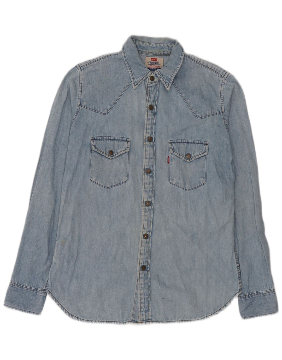 Levi's Mens Denim Shirt Large Blue Cotton