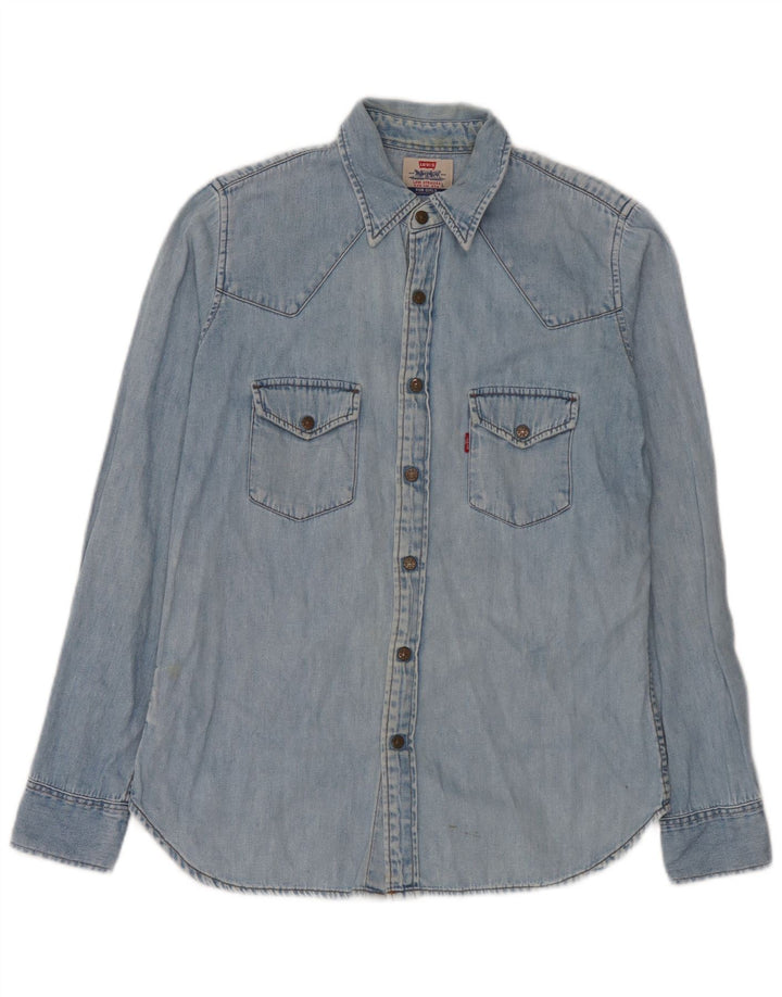 Levi's Mens Denim Shirt Large Blue Cotton