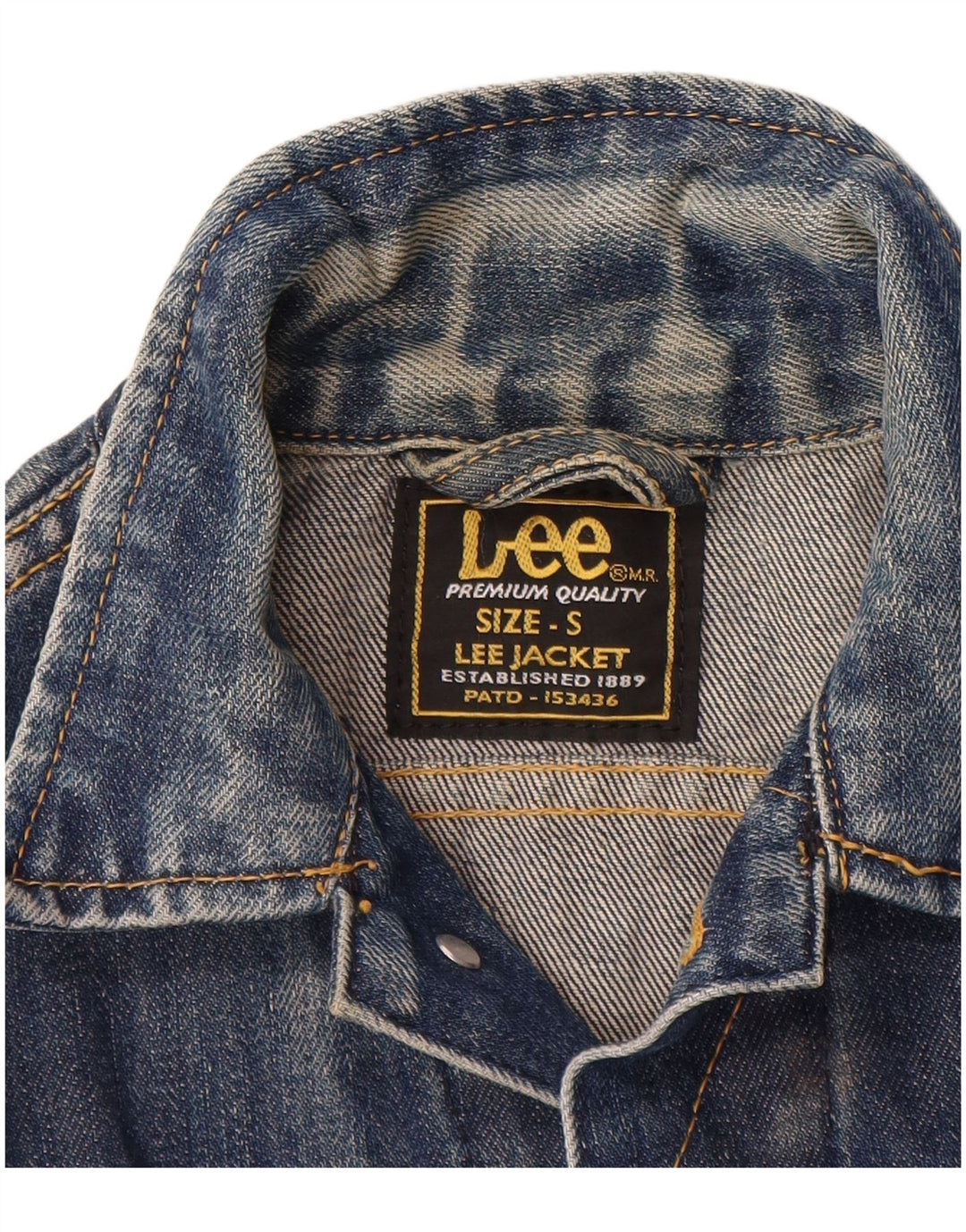 LEE Womens Crop Denim Jacket UK 10 Small Blue Cotton