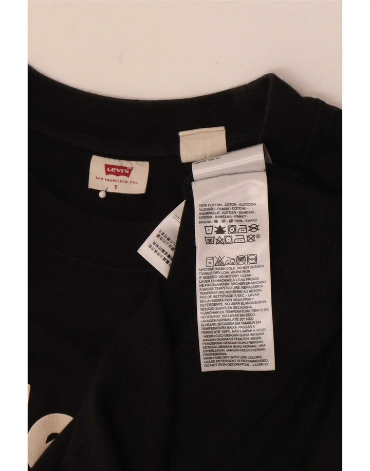 Levi's Mens Graphic Sweatshirt Jumper Small Black Cotton