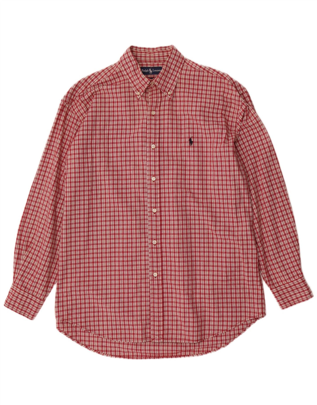 Ralph Lauren Mens Blake Shirt Large Red Check Cotton