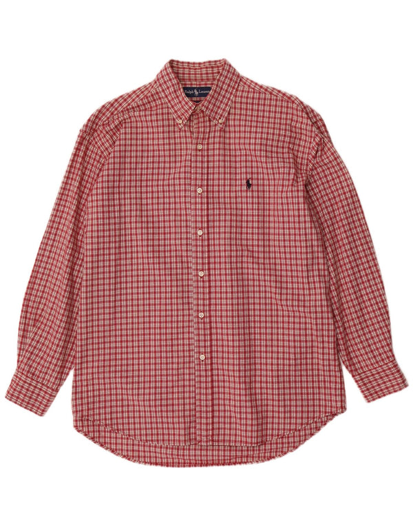 Ralph Lauren Mens Blake Shirt Large Red Check Cotton