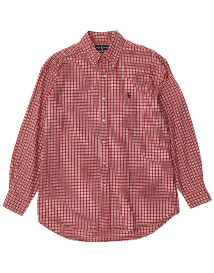 Ralph Lauren Mens Blake Shirt Large Red Check Cotton