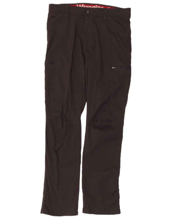 Wrangler Mens Straight Cargo Trousers W34 L32 Black Nylon