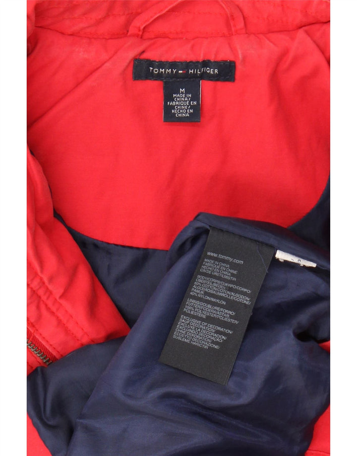 TOMMY HILFIGER Womens Military Jacket UK 14 Medium Red Cotton Vintage Tommy Hilfiger and Second-Hand Tommy Hilfiger from Messina Hembry 