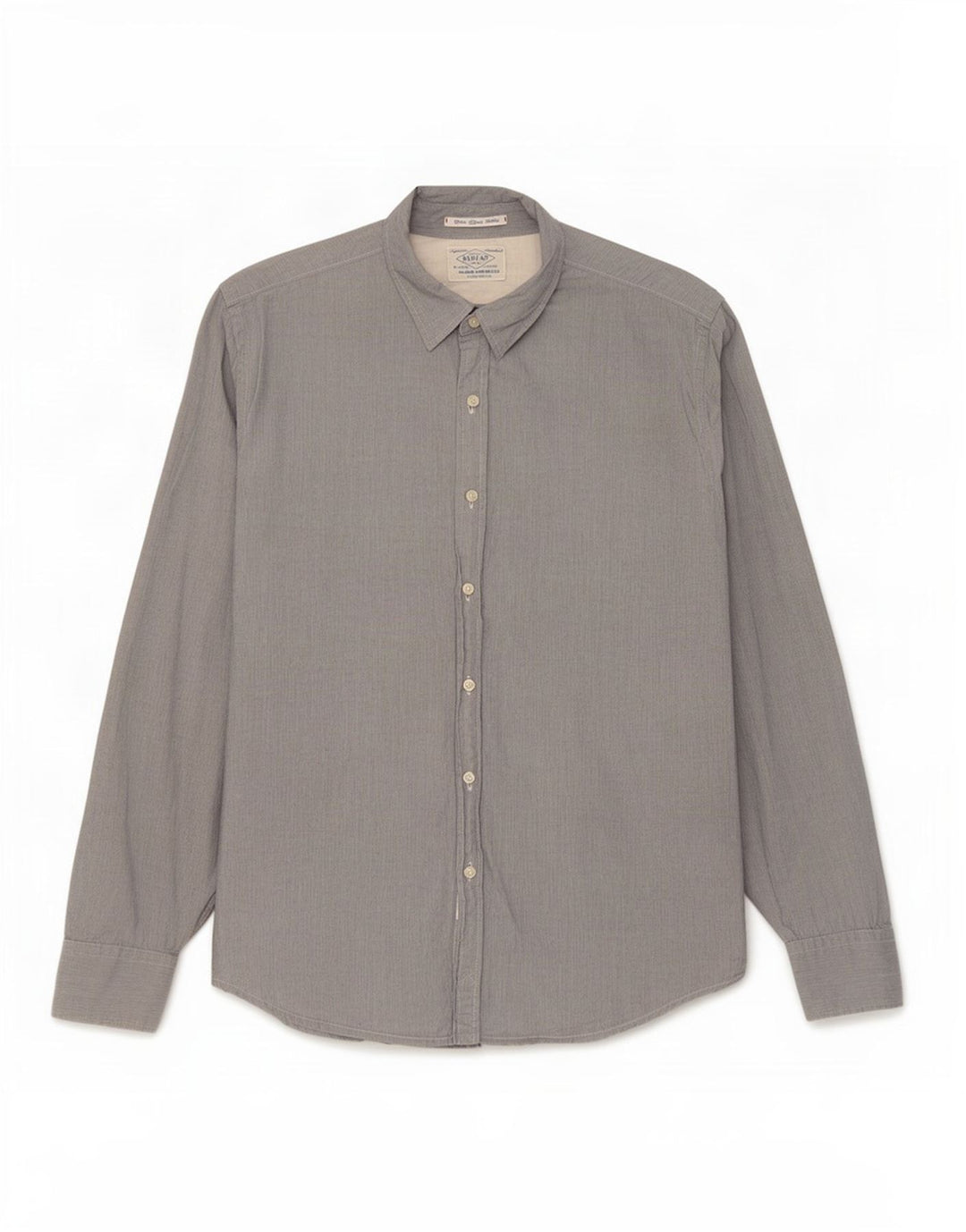 Replay Mens Shirt Medium Grey Pinstripe Cotton