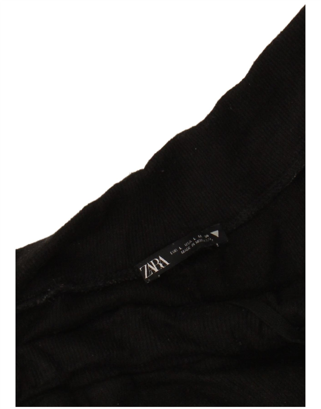 ZARA Womens Tracksuit Trousers Joggers UK 16 Large  Black