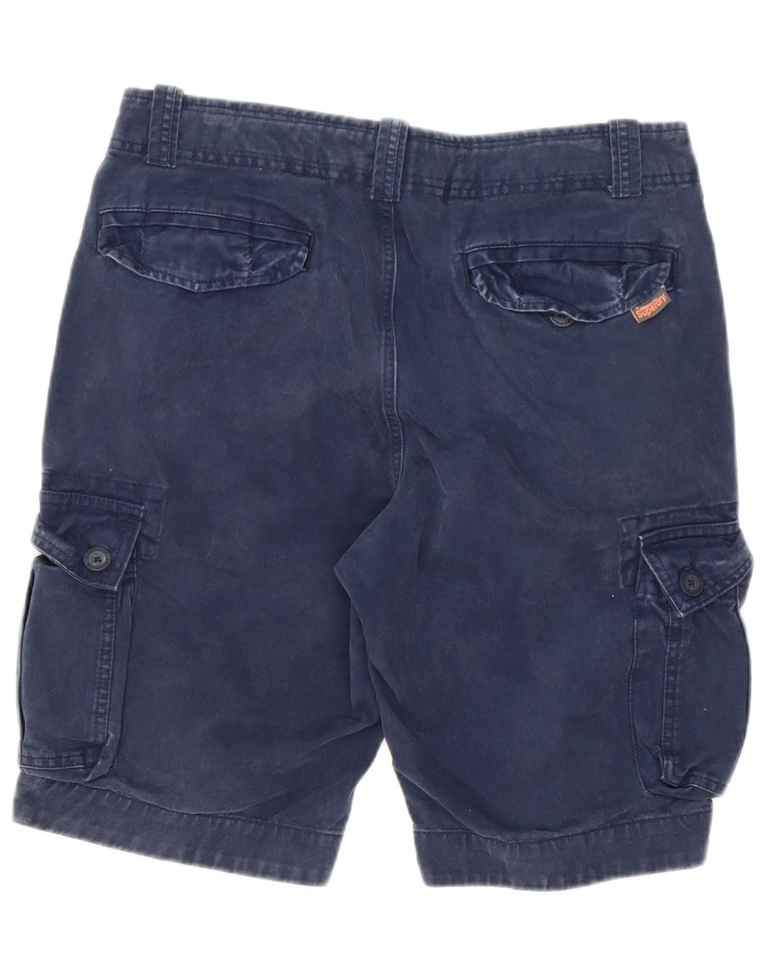 Superdry Mens Cargo Shorts Large W34 Navy Blue Cotton