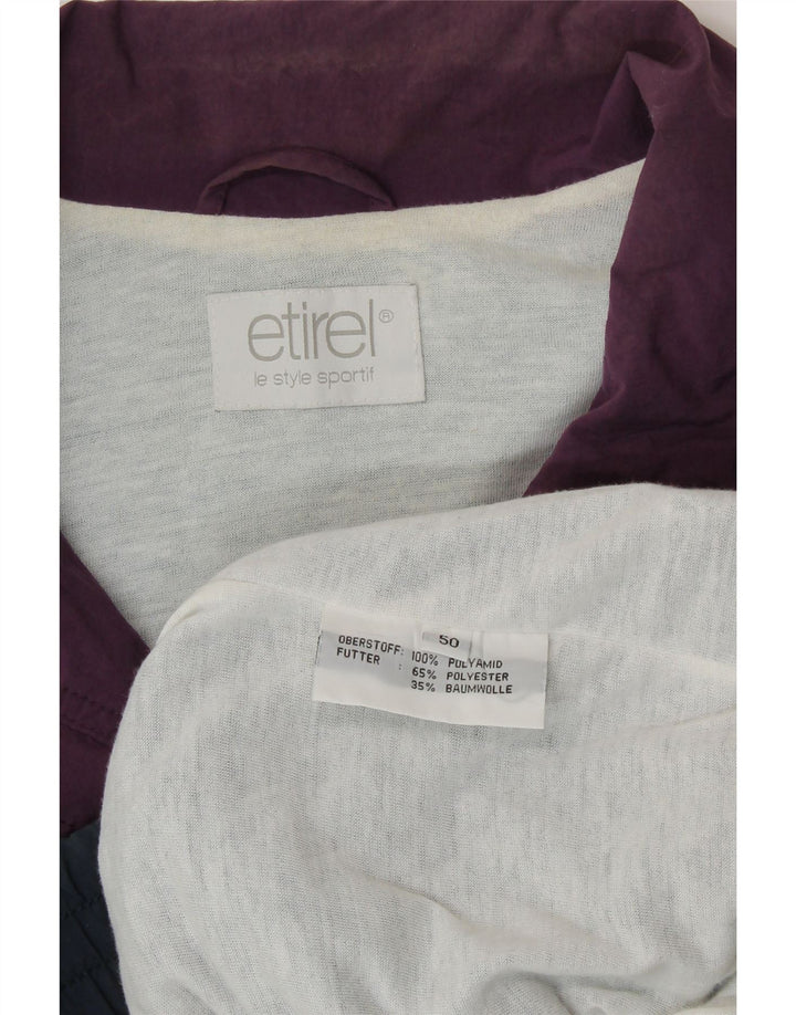 ETIREL Mens Loose Fit Tracksuit Top Jacket IT 50 Medium Blue Colourblock