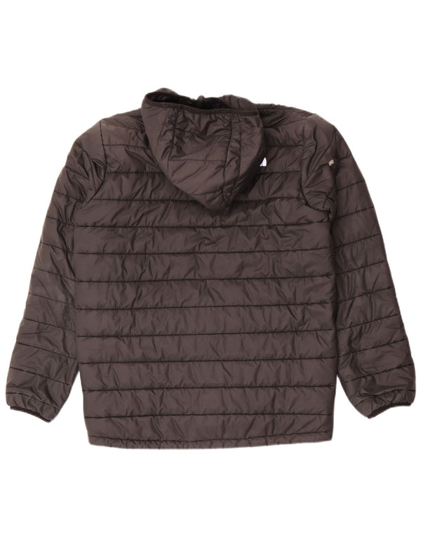 The North Face Boys Hooded Padded Jacket 14-15 Years XL Black Polyester