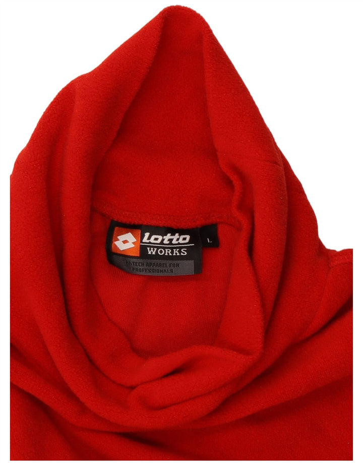 LOTTO Mens Fleece Jumper Large Red Polyester