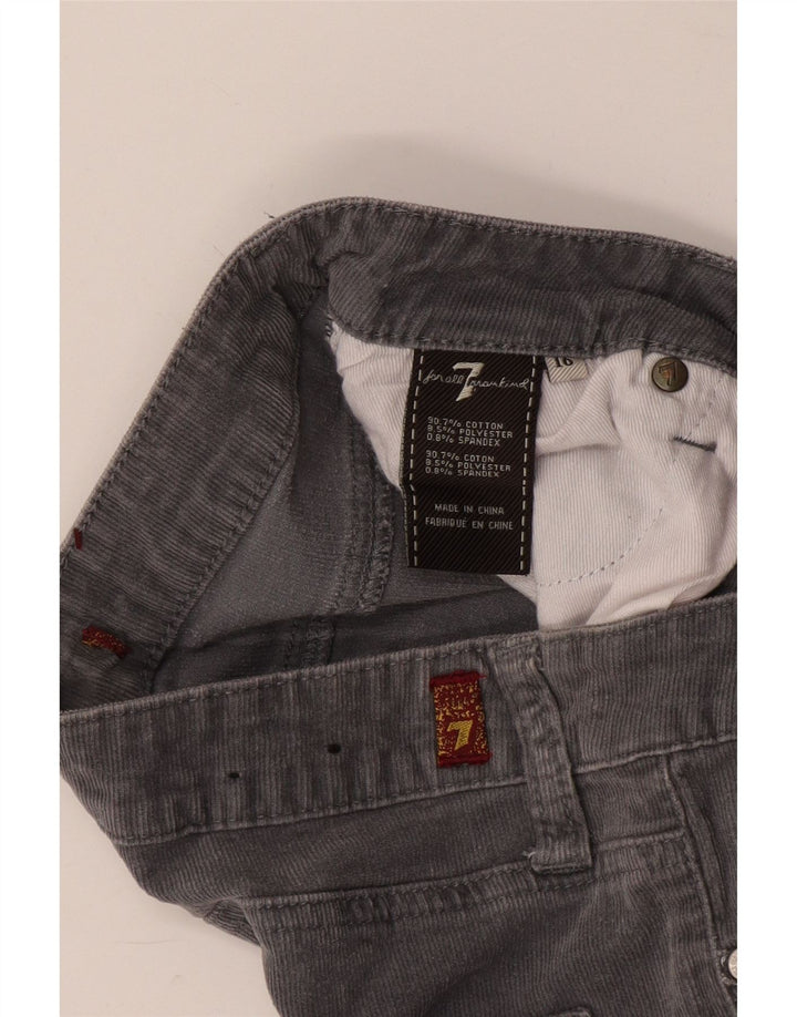 7 FOR ALL MANKIND Boys Straight Corduroy Trousers 15-16 Years W32 L29 Grey