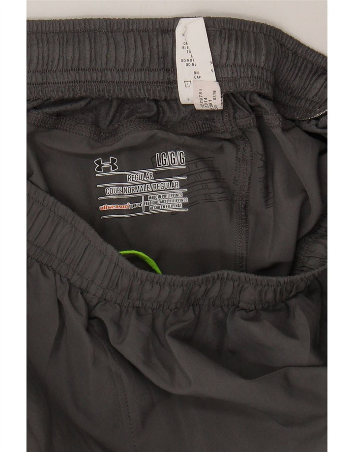 UNDER ARMOUR Mens Graphic Tracksuit Trousers Large Grey Polyester Vintage Under Armour and Second-Hand Under Armour from Messina Hembry 