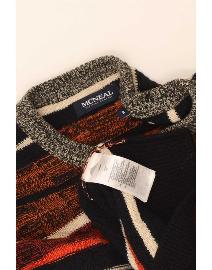 McNeal Mens Crew Neck Jumper Sweater Medium Multicoloured Striped