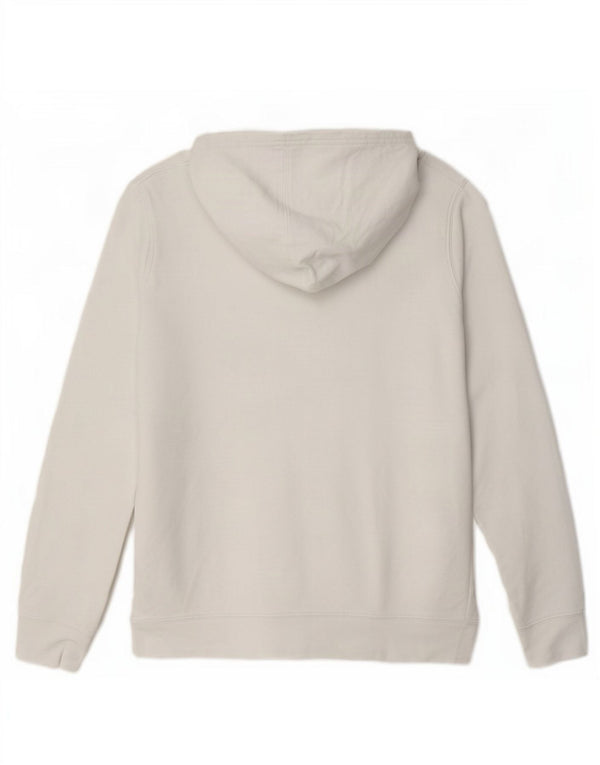 Gap Womens Graphic Hoodie Jumper UK 14 Medium White Cotton