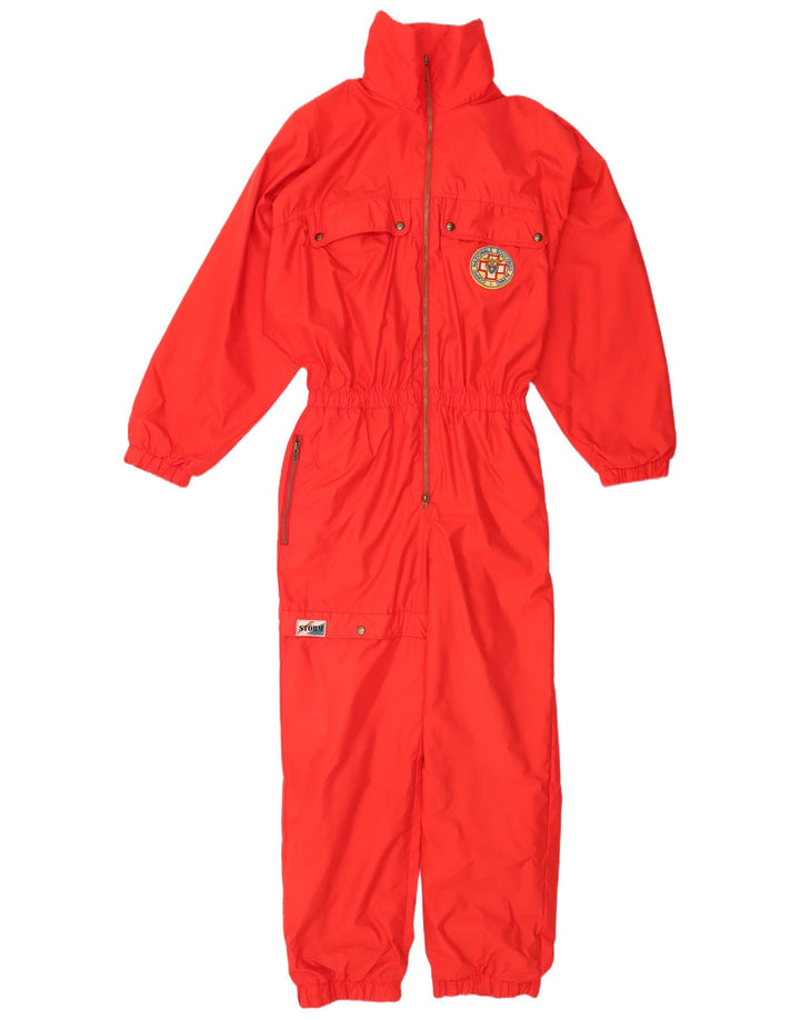 Vintage Mens Ski Jumpsuit Large Red Polyamide