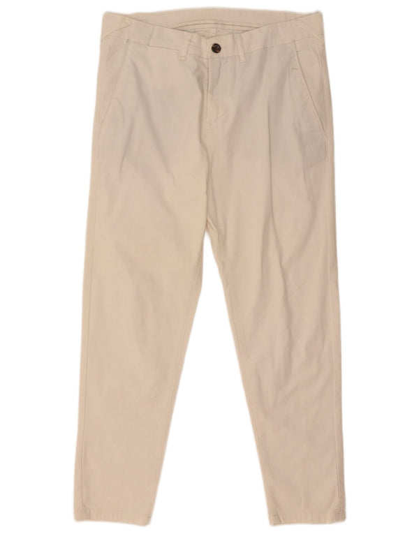 Zara Mens Slim Chino Trousers EU 38 Small W30 L26 White