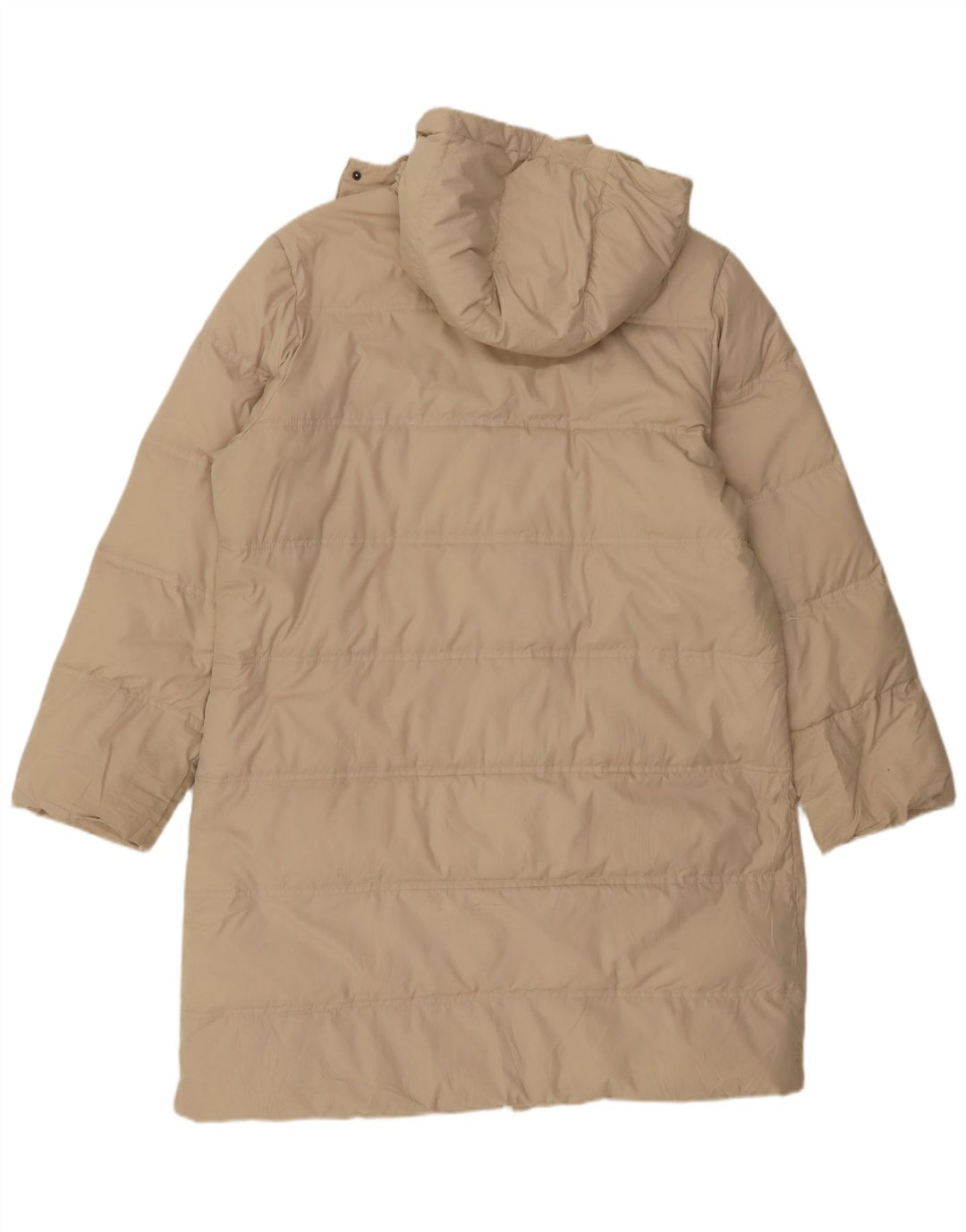 Fila Womens Hooded Padded Coat UK 16 Large Beige Polyester