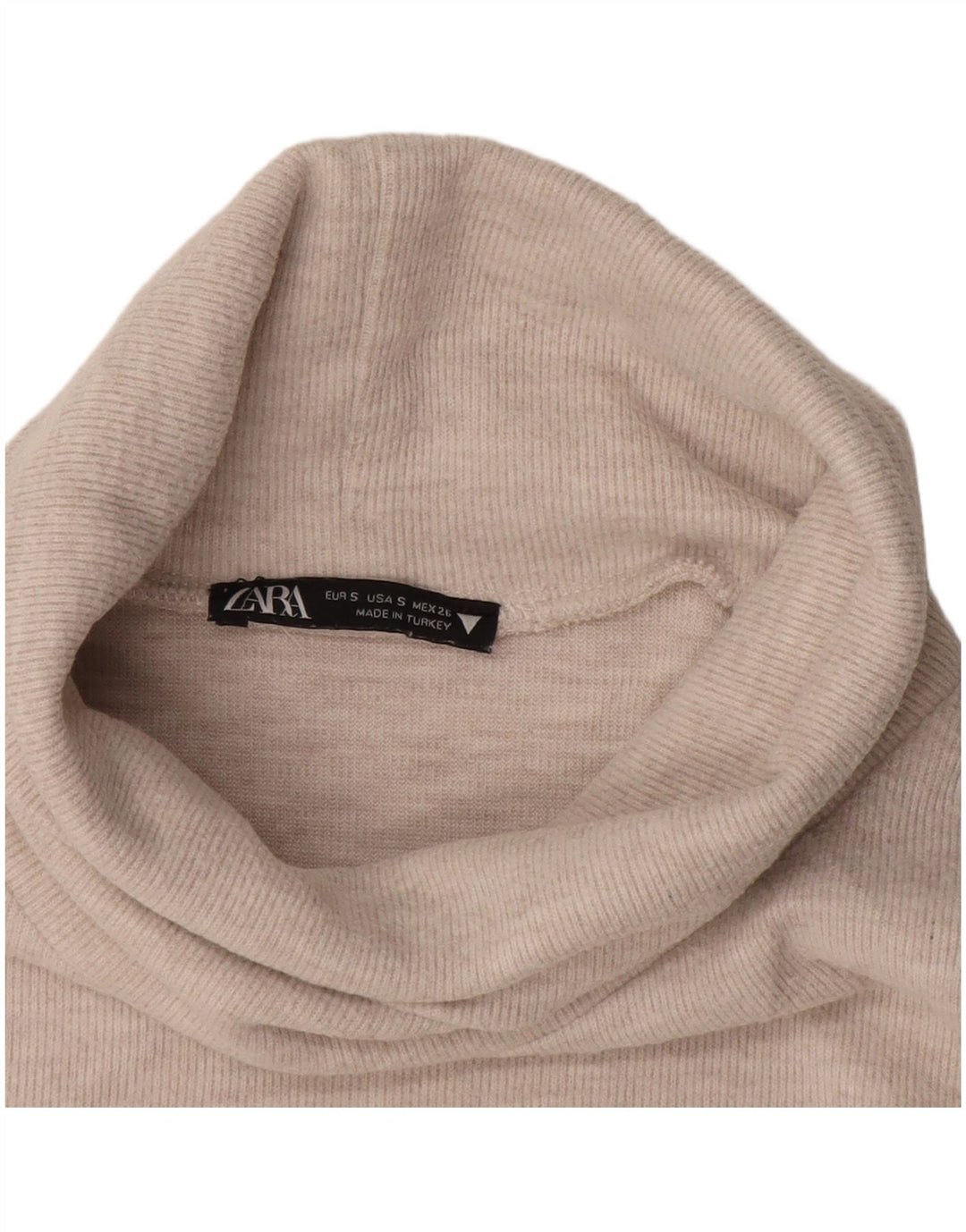 Zara Womens Sleeveless Roll Neck Blouse Top UK 10 Small White