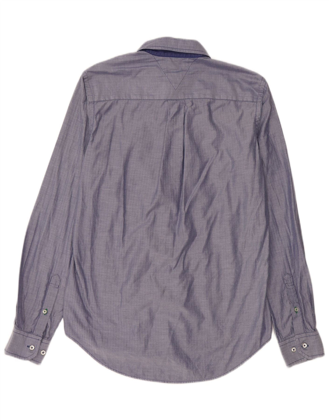 Tommy Hilfiger Mens Custom Fit Shirt Small Blue Cotton