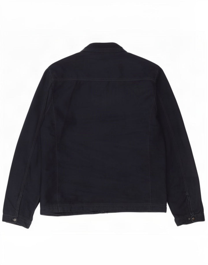 Zara Mens Bomber Jacket UK 42 XL Navy Blue