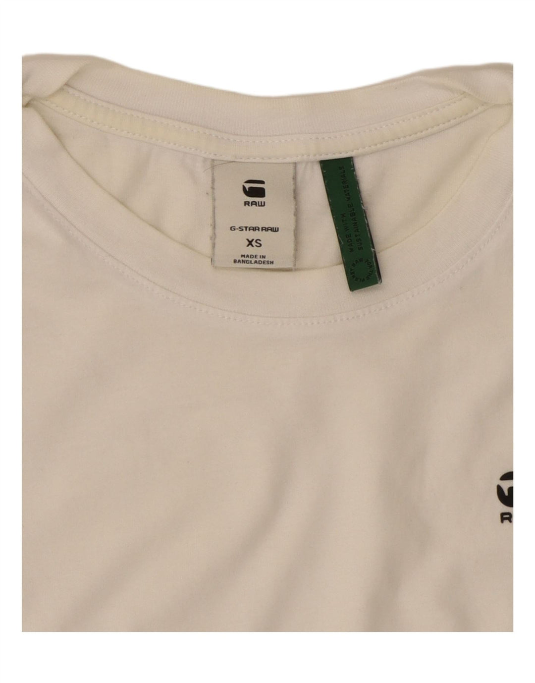 G-STAR Womens T-Shirt Top UK 6 XS White