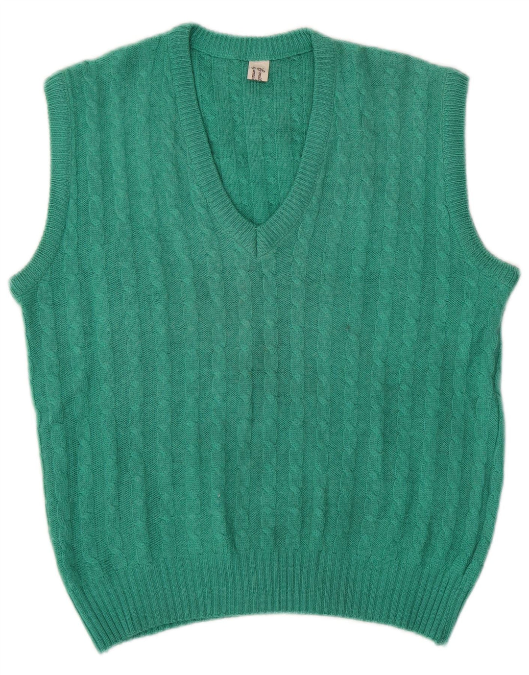 VINTAGE Womens Vest Tank Top UK 14 Medium Green