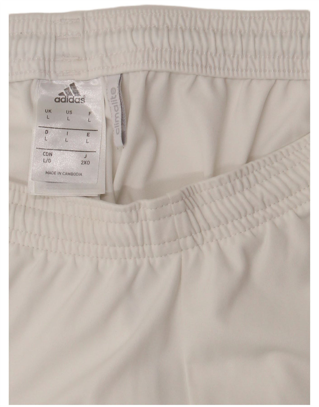 ADIDAS Mens Climalite Sport Shorts Large  White Polyester