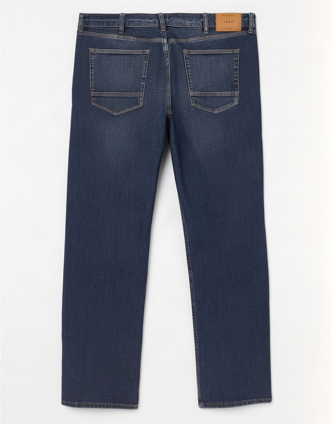 Marks & Spencer Mens Regular Straight Jeans W42 L31 Navy Blue Cotton