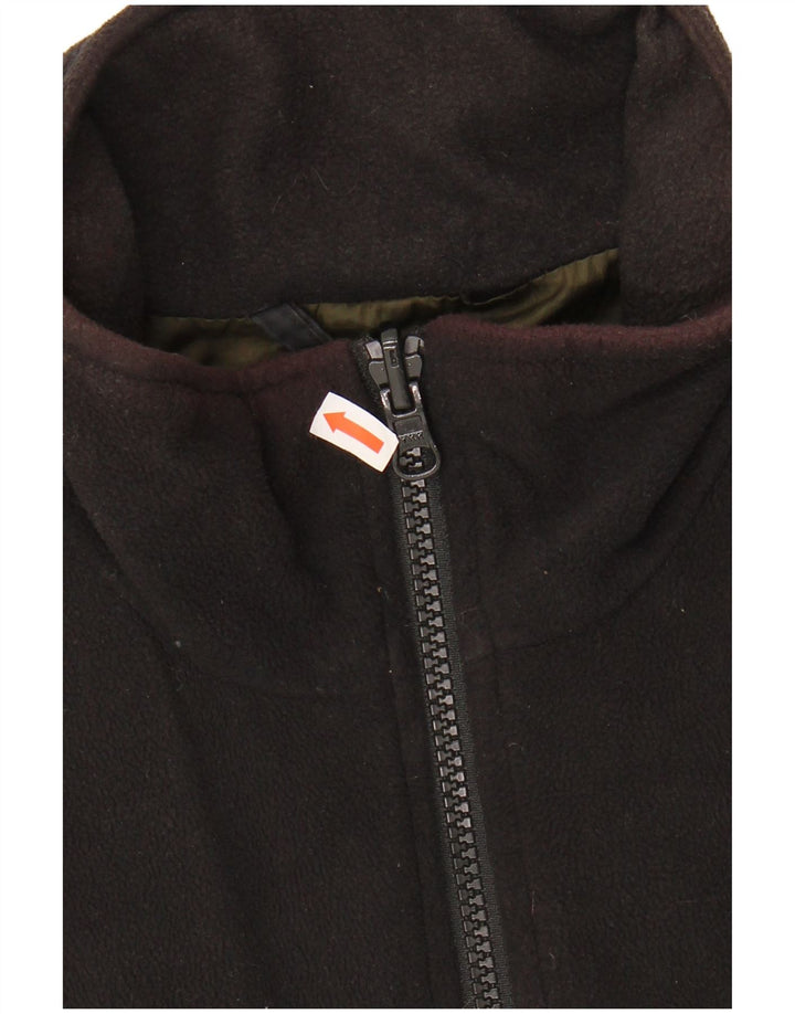 GANT Mens Fleece Jacket UK 38 Medium Black Polyester